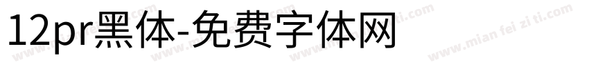 12pr黑体字体转换