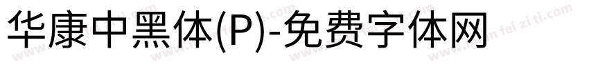 華康中黑體(P)字体转换