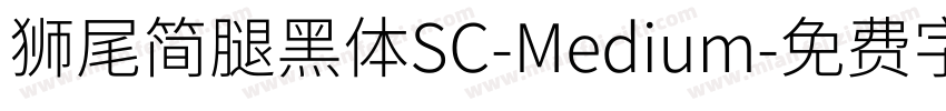 獅尾簡腿黑體SC-Medium字体转换