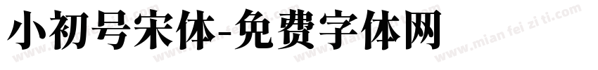 小初号宋体字体转换