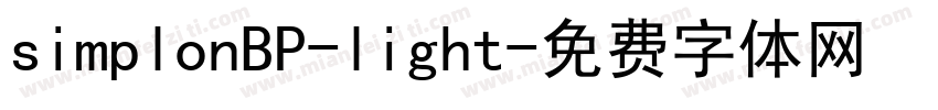 simplonBP-light字体转换