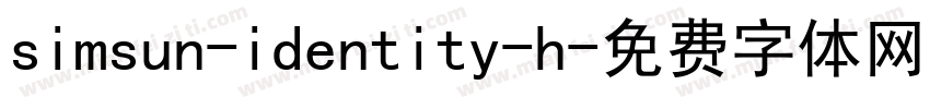 simsun-identity-h字体转换
