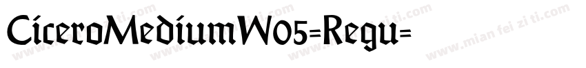 CiceroMediumW05-Regu字体转换
