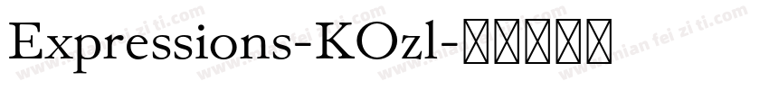 Expressions-KOzl字体转换