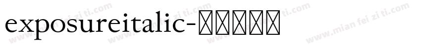 exposureitalic字体转换