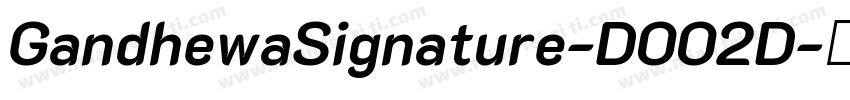 GandhewaSignature-DOO2D字体转换