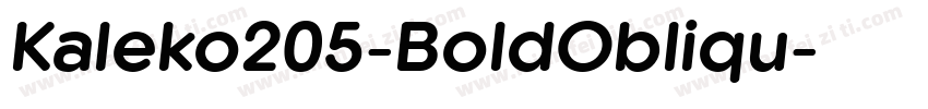 Kaleko205-BoldObliqu字体转换