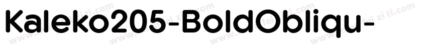 Kaleko205-BoldObliqu字体转换