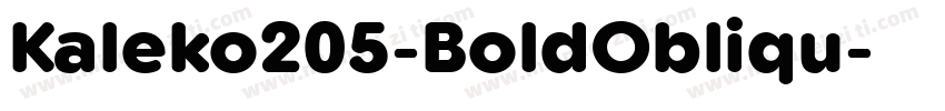 Kaleko205-BoldObliqu字体转换