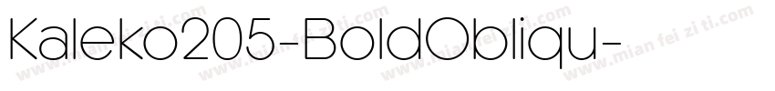 Kaleko205-BoldObliqu字体转换
