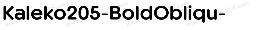 Kaleko205-BoldObliqu字体转换