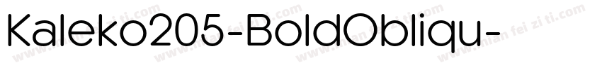 Kaleko205-BoldObliqu字体转换