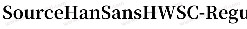 SourceHanSansHWSC-Regular-GBpc-EUC-字体转换