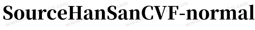 SourceHanSanCVF-normal字体转换