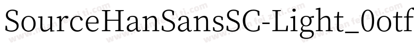 SourceHanSansSC-Light_0otf字体转换
