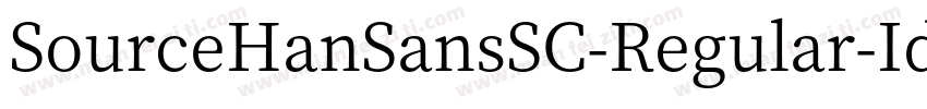 SourceHanSansSC-Regular-Identity字体转换