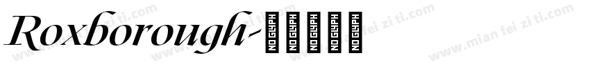 Roxborough字体转换
