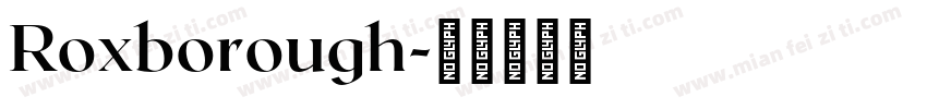 Roxborough字体转换