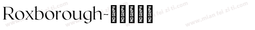Roxborough字体转换