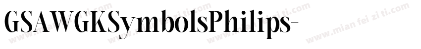 GSAWGKSymbolsPhilips字体转换