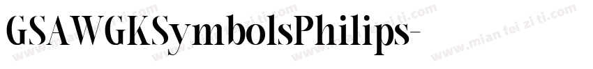 GSAWGKSymbolsPhilips字体转换