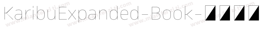 KaribuExpanded-Book字体转换