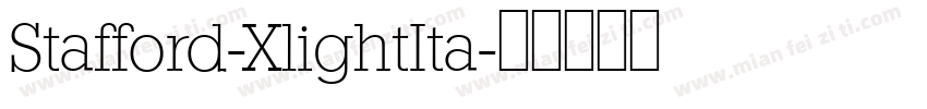 Stafford-XlightIta字体转换