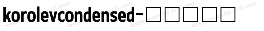 korolevcondensed字体转换