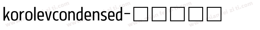 korolevcondensed字体转换