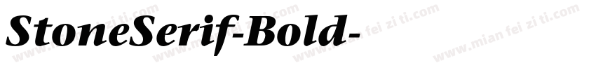 StoneSerif-Bold字体转换