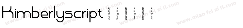 Kimberlyscript字体转换