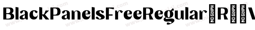BlackPanelsFreeRegular-R22V字体转换