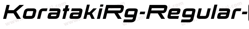 KoratakiRg-Regular字体转换