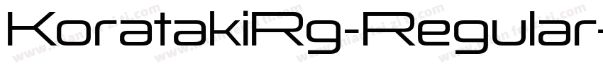 KoratakiRg-Regular字体转换