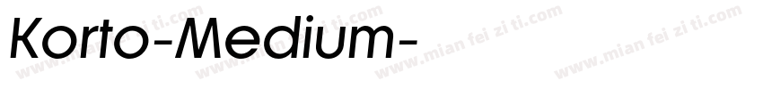 Korto-Medium字体转换