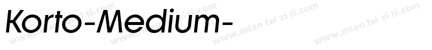 Korto-Medium字体转换