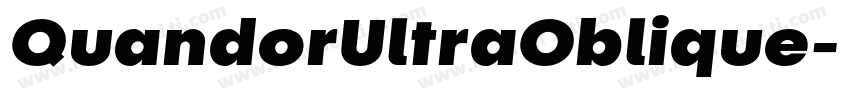 QuandorUltraOblique字体转换