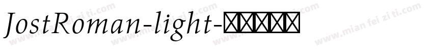JostRoman-light字体转换