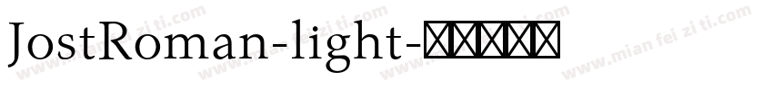 JostRoman-light字体转换