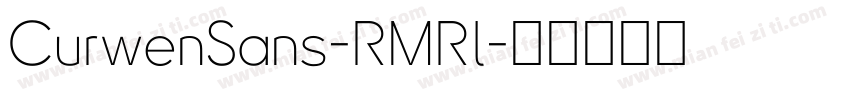 CurwenSans-RMRl字体转换