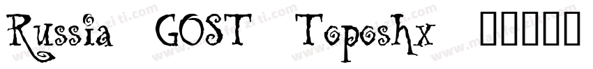 Russia-GOST_Toposhx字体转换