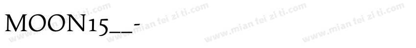 MOON15__字体转换