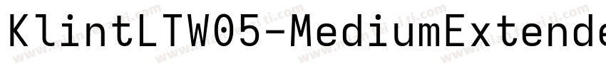 KlintLTW05-MediumExtended字体转换