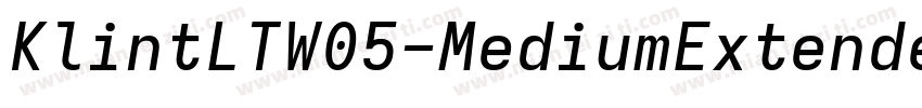 KlintLTW05-MediumExtended字体转换