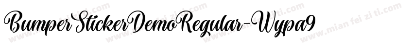 BumperStickerDemoRegular-Wypa9字体转换