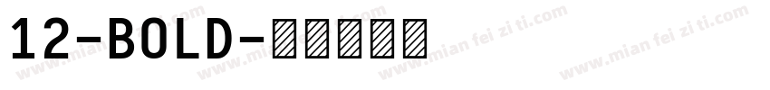 12-BOLD字体转换