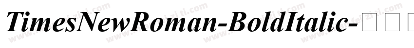 TimesNewRoman-BoldItalic字体转换