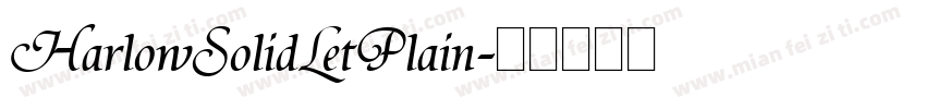 HarlowSolidLetPlain字体转换