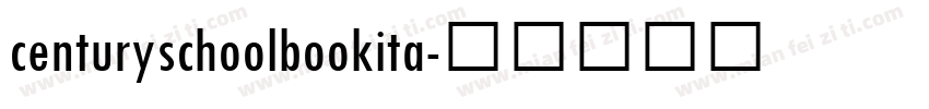 centuryschoolbookita字体转换