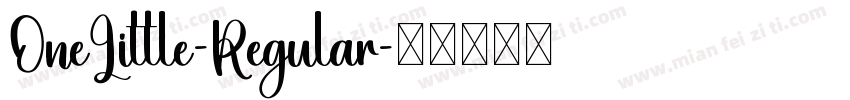 OneLittle-Regular字体转换